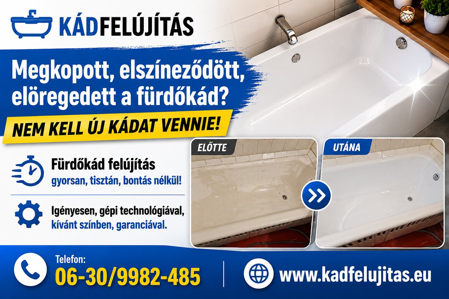 Fürdőkád felújítás